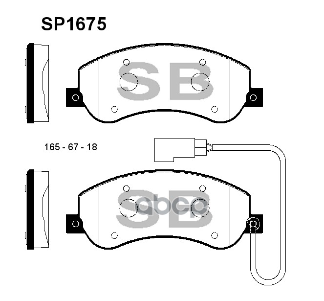 Колодки передние SANGSIN BRAKE SP1675
